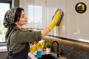 راهنمای تمیز کردن کابینت آشپزخانه با دستمال نرم و مواد مناسب